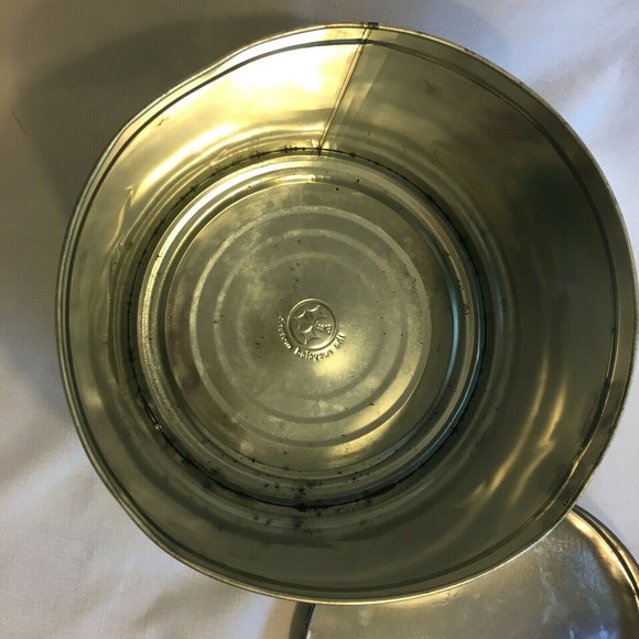 Victorian Design Cherub Metal Tin Container Large Vintage Collectible 10” x  8” - Picture 3 of 11